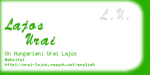 lajos urai business card